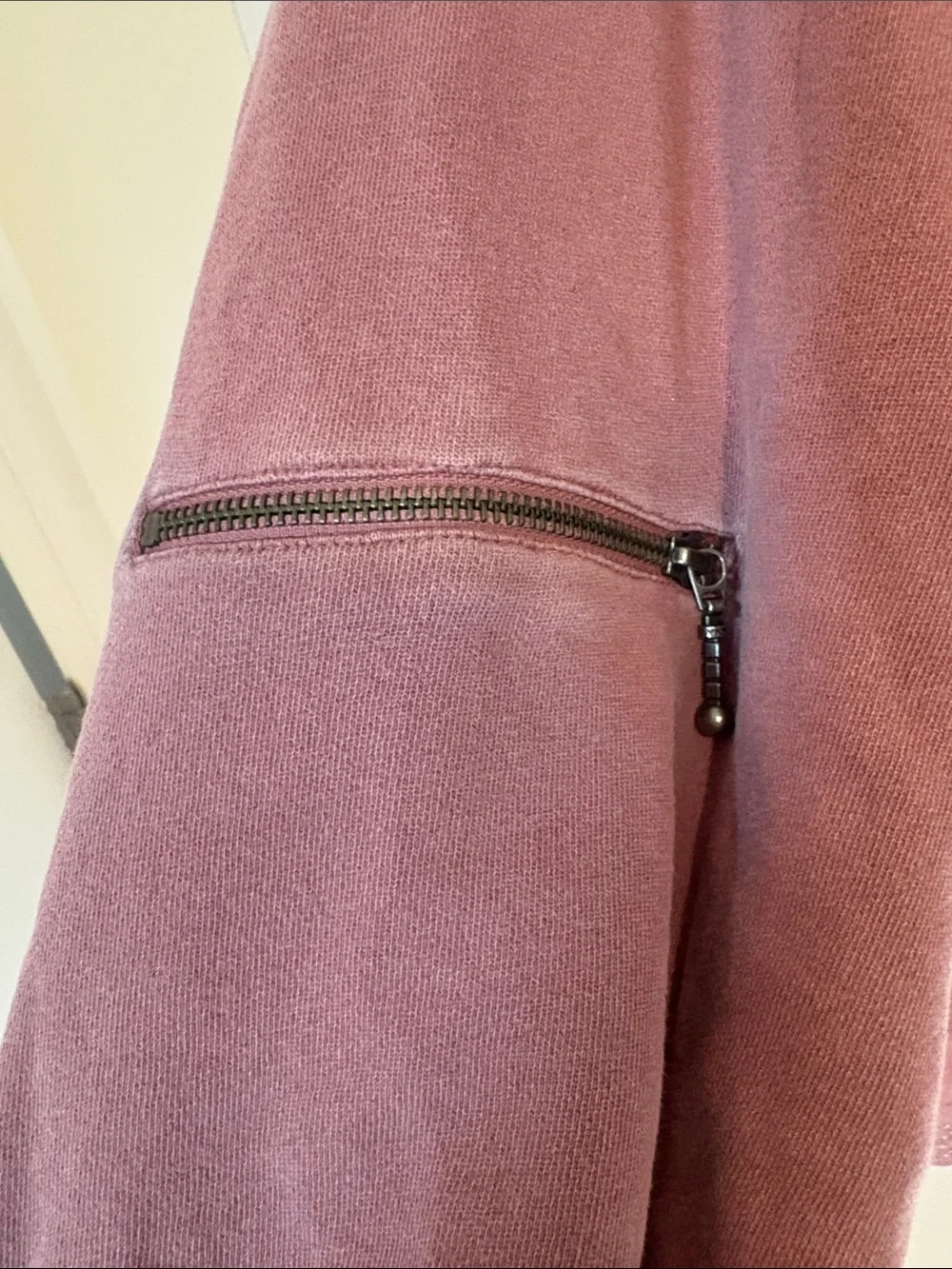 Free People Sweet Streets Dusty Rose Hooded Pullover with Eyelet Skirt